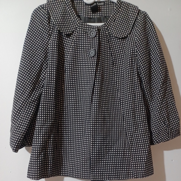 Will Smith Black With White Polka Dots 2 Large Buttons Jacket Small Pre Owned - Picture 5 of 7